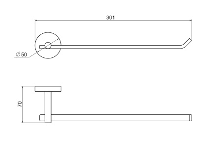 Полотенцедержатель Aquatek Бетта AQ4619CR хром