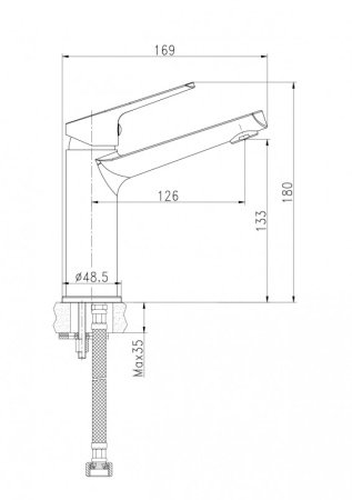 Смеситель для раковины Cersanit FLAVIS 63037 хром