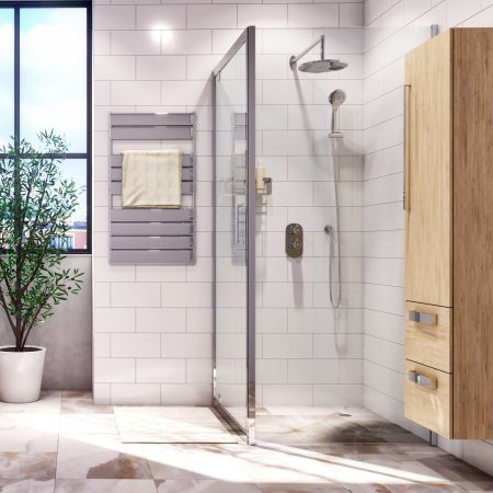 Душевой угол WasserKraft Berkel 48P15 110x90x200, профиль хром, стекло прозрачное