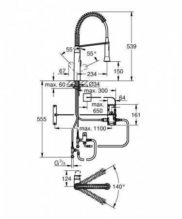 Смеситель для кухни Grohe K7 FootControl 30312000 хром