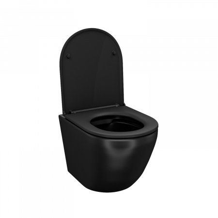 Унитаз подвесной IDDIS Blanco BLAR3BMi25 черный матовый, с сиденьем микролифт