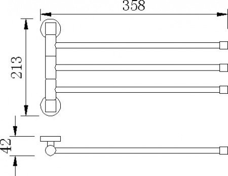 Держатель для полотенец Rush Bianki BI76523 Хром