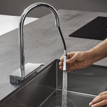 Смеситель для кухни Hansgrohe Aquno Select M81 73831000 хром