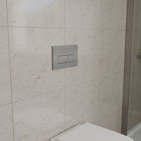 Кнопка смыва для унитазов D&K Berlin DB1439002 хром матовый