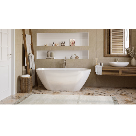 Ванна WHITECROSS Coral X 170x77 (белый глянец) иск. камень