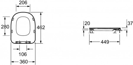 Унитаз Jacob Delafon Modern Life E77725-00 подвесной без сиденья