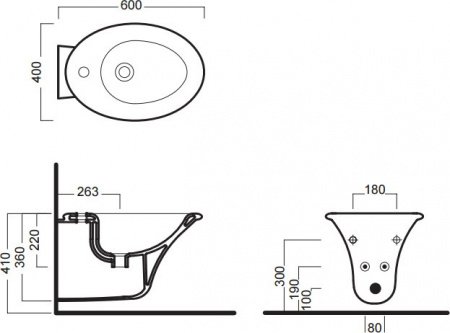 Биде подвесное Hatria Sculture