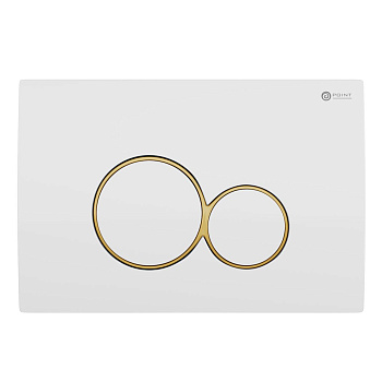 Клавиша смыва Point Виктория PN44061WG для инсталляции, белая/золото