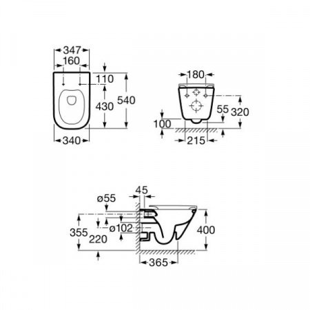 Унитаз Roca The Gap 34647L000 подвесной без сиденья