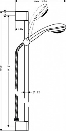 Душевой гарнитур Hansgrohe Crometta 27729000 Хром