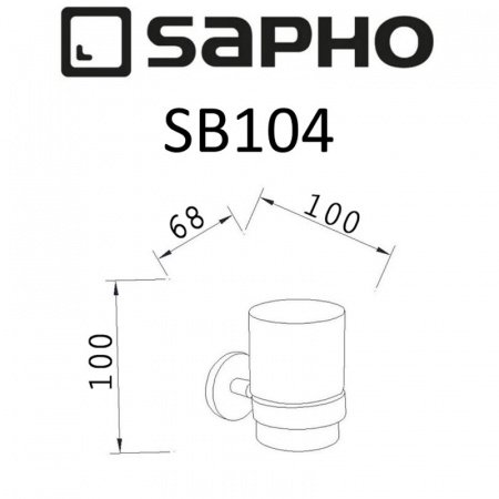 Стакан для ванной Sapho SAMBA SB104 хром