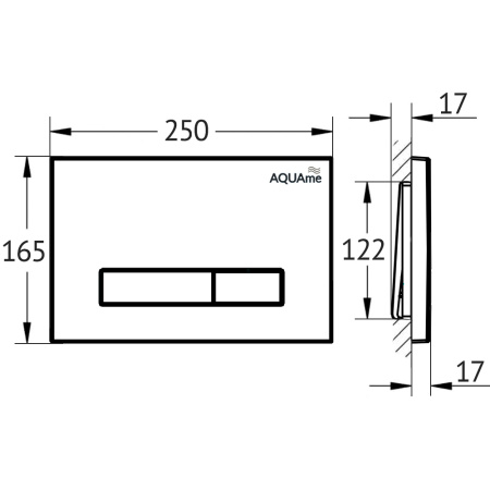 Панель смыва AQUAme AQM4103W белый