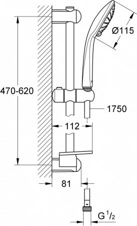 Душевой гарнитур Grohe Euphoria 27230001 Хром