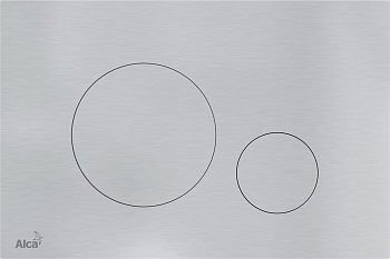 Кнопка смыва AlcaPlast Flat TURN-INOX алюминий матовый