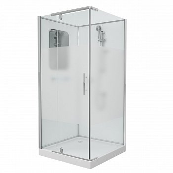 Душевая кабина Grossman GR171QL 90x90x205 профиль хром, стекло прозрачное/матовое