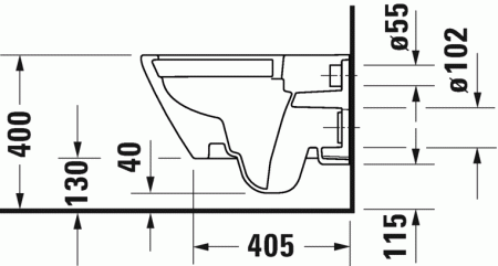 Унитаз подвесной Duravit D-Neo 2578090000 белый, без сиденья