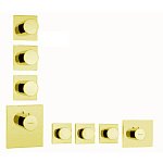 Термостат для душа на 3-6 потребителей Bossini Outlets Z031205.021 золото