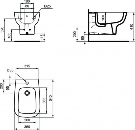 Биде подвесное Ideal Standard Esedra T281501