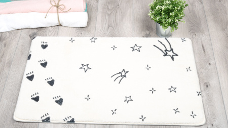 Коврик для ванной Fixsen Teddy Sky  1-ый, FX-6001S, белый, 50х80см