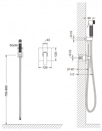 Смеситель для душа Timo Torne 4389/00-16SM хром;белый глянцевый