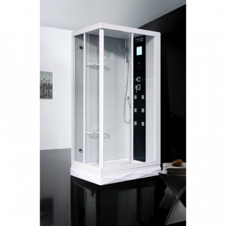 Душевая кабина Orans 8615200 110x80x220 профиль белый, стекло прозрачное