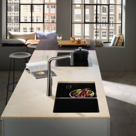 Смеситель для кухни Hansgrohe Metris M71 73801000 хром