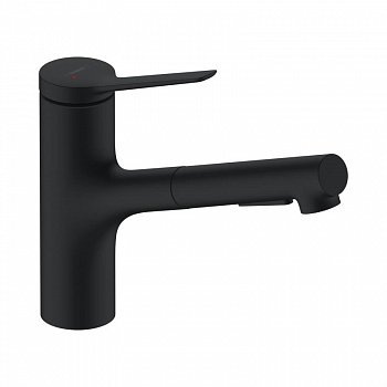 Смеситель для кухни Hansgrohe Zesis M33 74803670 черный матовый