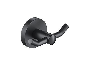 Крючок двойной Timo Saona 13012/03 черный матовый