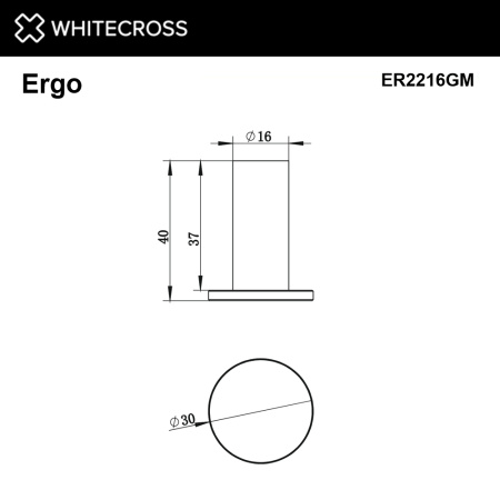 Крючок WHITECROSS Ergo ER2216GM (оружейная сталь)