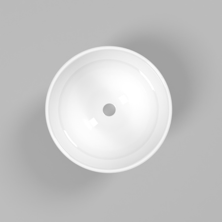 Умывальник WHITECROSS Amethyst D=50 (белый глянец) иск. камень