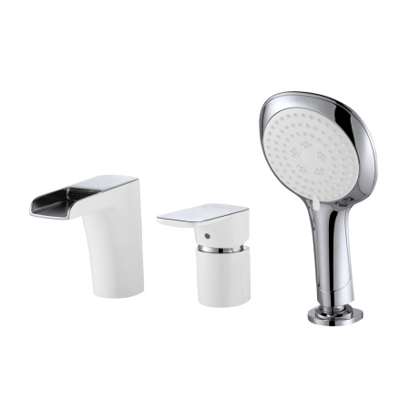 Смеситель на борт ванны D&K Berlin DA1434216, белый