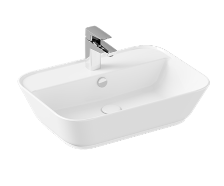Раковина накладная 60см Vitra Geo 7426B003-0001 белый