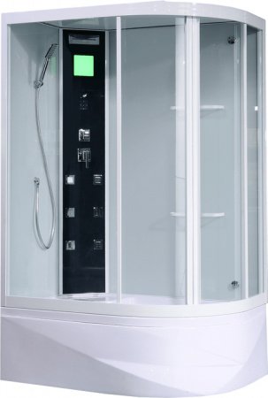 Душевая кабина Orans 86155L0 130x90x220 профиль белый, стекло прозрачное