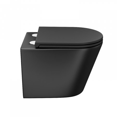 Унитаз подвесной IDDIS Calipso CALR3BMi25 черный матовый, с сиденьем микролифт