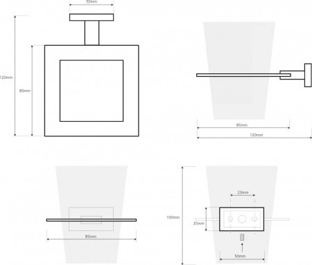 Держатель для стакана Bemeta Plaza 118110052 Хром
