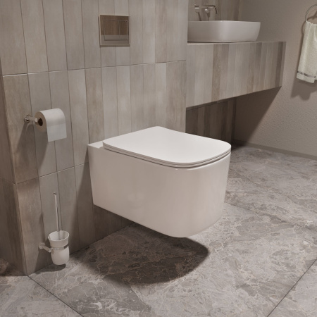 Унитаз подвесной безободковый Vincea Ultra VT1-32T белый, с сиденьем микролифт