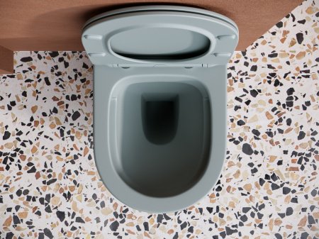 Унитаз подвесной безободковый Ceramica Nova Balearica CN6000MH серый матовый