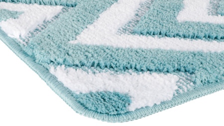 Коврик для ванной Fixsen River 1-ый, FX-5004С, голубой, 50х80 см.
