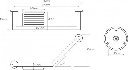 Поручень для ванны Bemeta Omega 104307631 Глянец