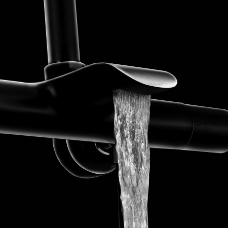 Душевая стойка с термостатом Vincea Esse VSFS-1E1TMB черный матовый