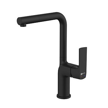 Смеситель для кухни Lemark Ursus LM7205BL черный матовый