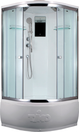 Душевая кабина Timo Lux T-7700 P 100x100x220 профиль хром глянцевый, стекло прозрачное