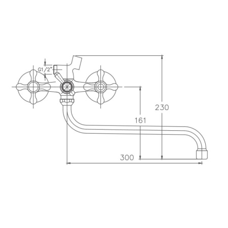 Смеситель для ванны Haiba HB2208, хром