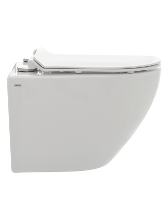 Унитаз подвесной безободковый AQUAme AQM2002 белый, с сиденьем микролифт