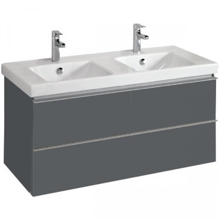 Тумба под две раковины Jacob Delafon Odeon Up 120 подвесная 3 ящика Белая