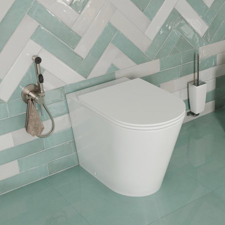 Унитаз приставной DDIS Calipso Rimless CALRDSEi26 белый матовый, с сиденьем микролифт