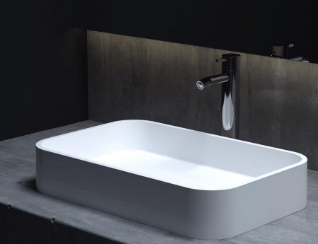 Раковина накладная 54.5см Salini Callista 1101204SM белый матовый