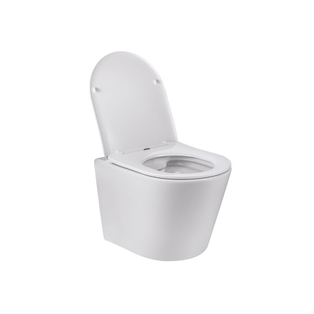 Унитаз подвесной безободковый Vincea Piatti VT1-11 белый, с сиденьем микролифт