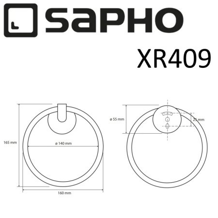 Полотенцедержатель Sapho X-ROUND XR409 хром