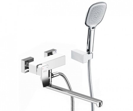 Смеситель для ванны с душем WasserKraft Aller 1062LWHITE хром/белый